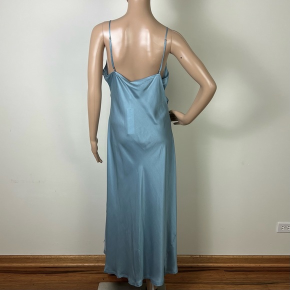 NEW JONATHAN SIMKHAI REVOLVE BLUE CUTOUT MIDI SLIP DRESS - Picture 8 of 10